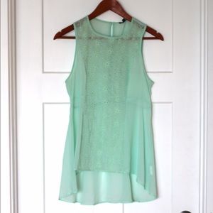 Lily Rose aqua tunic tank top